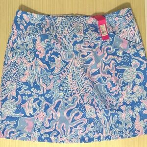 NWT Lilly Pulitzer Jonas Skort in the Boca Blue Sea What I Sea Size 14